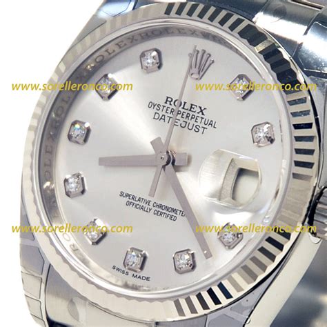 rolex silver diamanti prezzo|Altro.